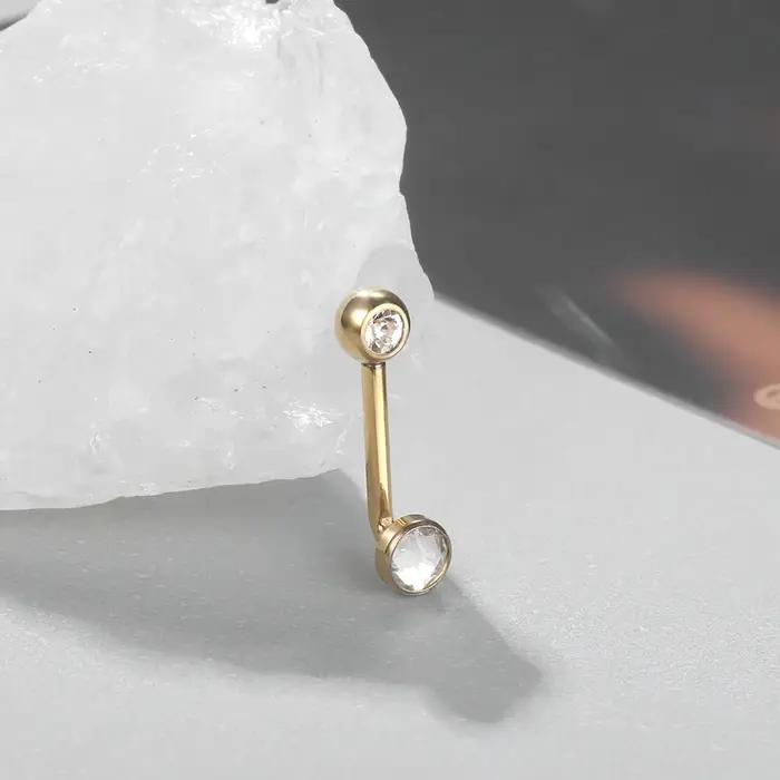 Piercing de Capuche Vertical en Titane pour Femme Bijoux de Corps Anneau de Ventre Fleur Jules Clip CZ Occasions Spéciales