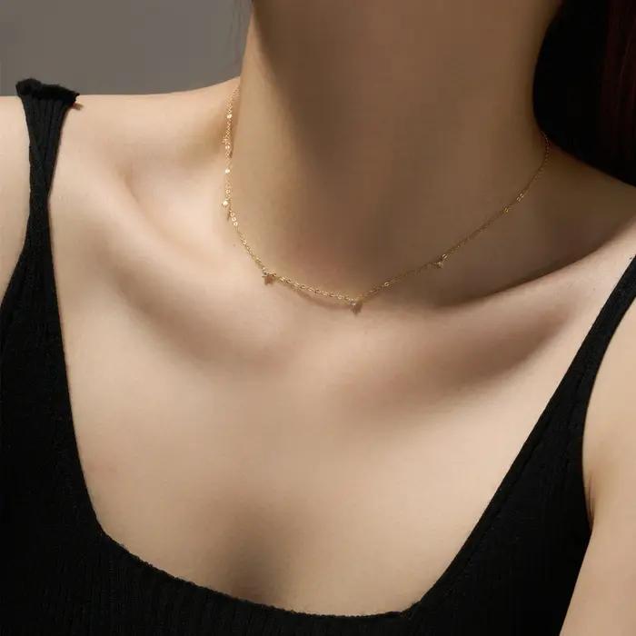 ANDYWEN 925 argent Sterling or Zircon CZ breloque tour de cou longue chaîne collier bijoux fins cristal fête