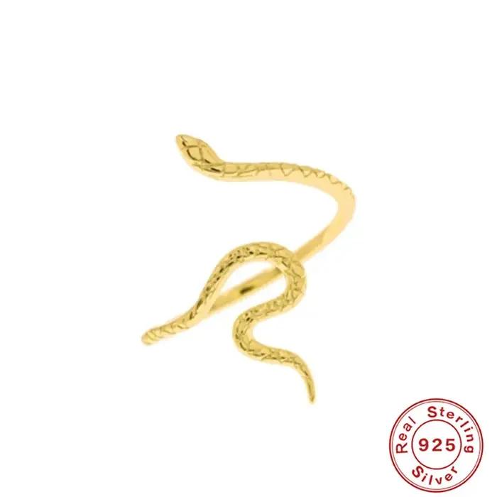 BOAKO tentacules bague serpent 925 en argent Sterling personnalité ouverte bijoux simples ligne Fine gravure motif