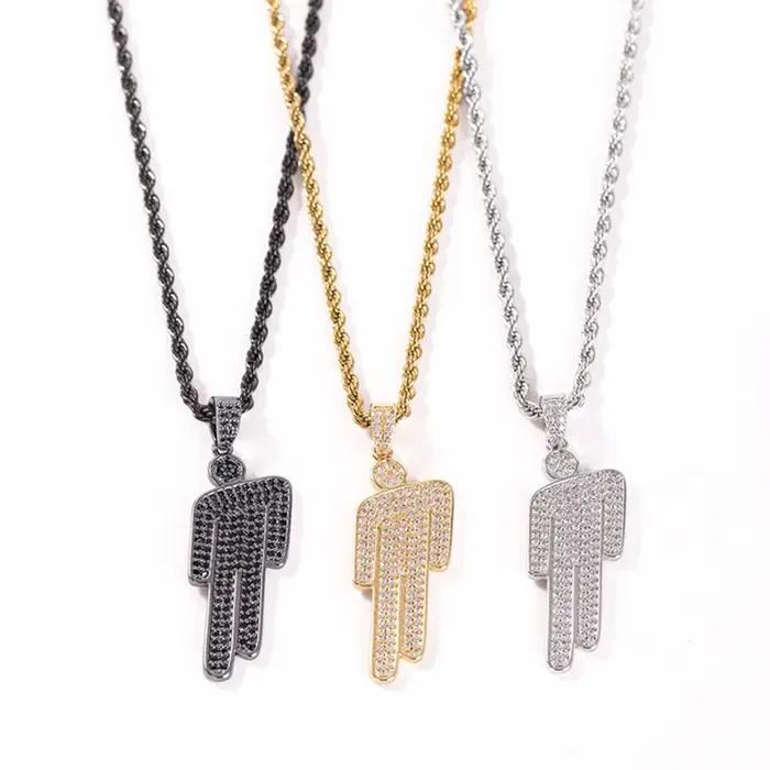 Collier pendentif Billie Cartoon en zircon