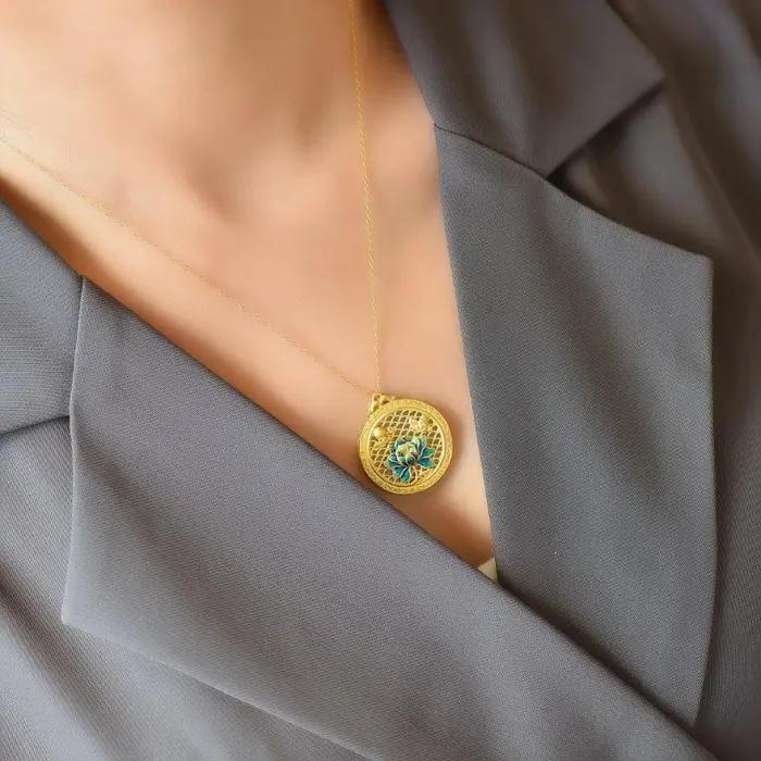 Collier de jade Hetian naturel pour dames
