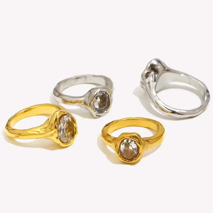 E.B.belle – grand anneau en Zircon de Style Simple