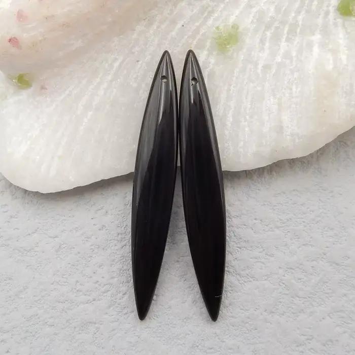 B & F – paire de boucles d'oreilles pendantes, Quartz Natura Lapis Lazuli, bijoux en pierre naturelle, Design de pierres précieuses à faire soi-même, 55x8x3mm