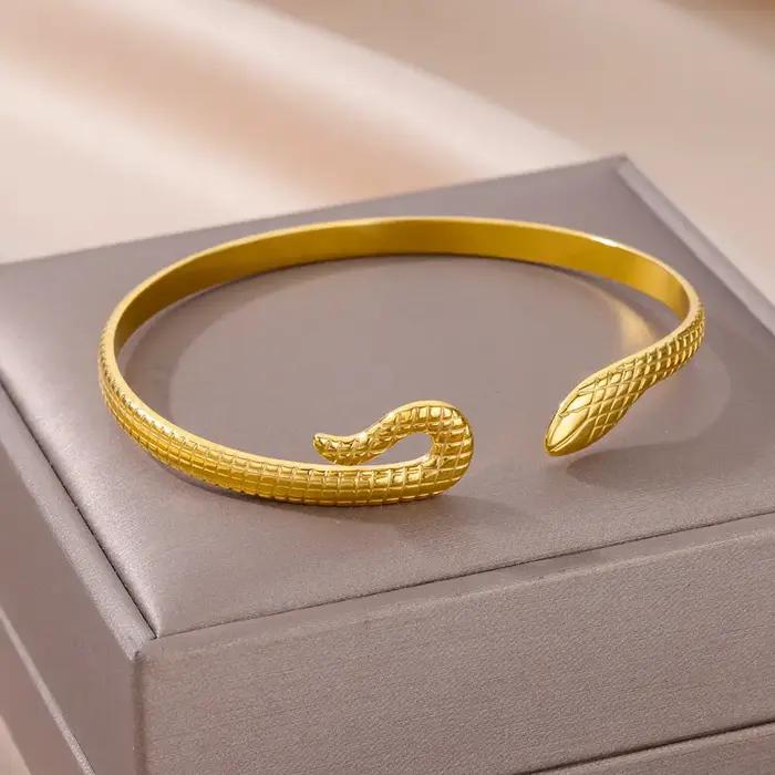 Bracelet serpent en acier inoxydable pour femmes