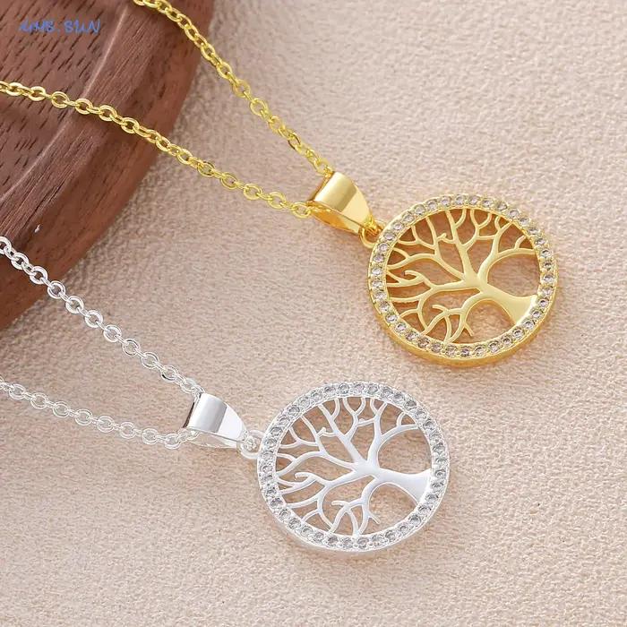 MHS.SUN – colliers avec pendentif arbre de vie en Zircon incrusté