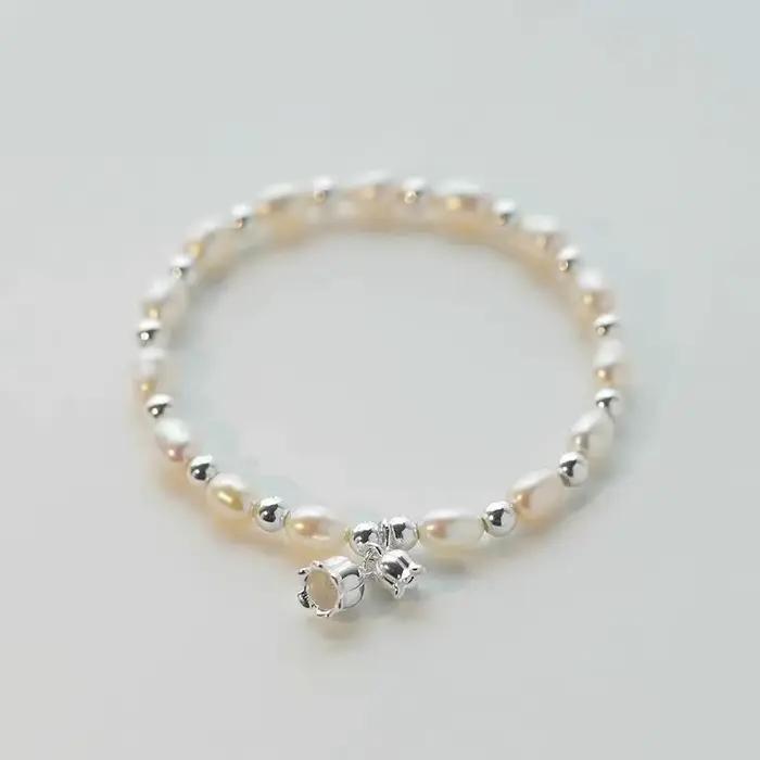 Bracelet en argent Sterling 925, perles de fleur de lys, Punk géométrique pour femmes et filles, bij
