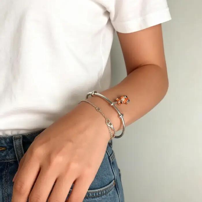 Bracelet bracelets porte-perles et breloques mode Karma bijoux cadeau pour femmes hommes tout neuf bon en argent