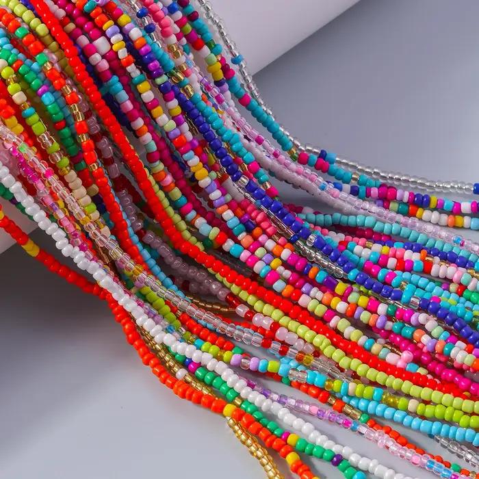 Bracelet multilayé à perles colorées résine bohème romantique pour femmes occasions spéciales cadeaux quotidiennes festives