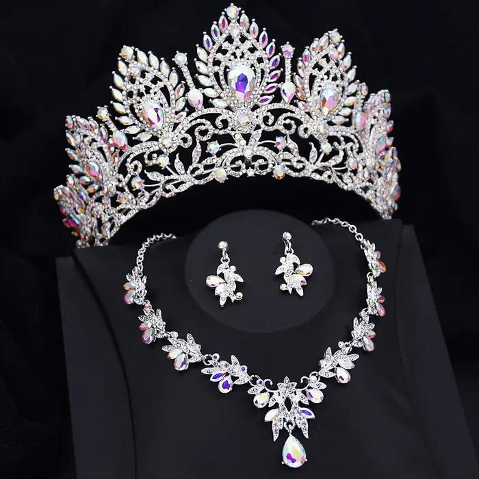 Ensemble de bijoux de mariée rose opale