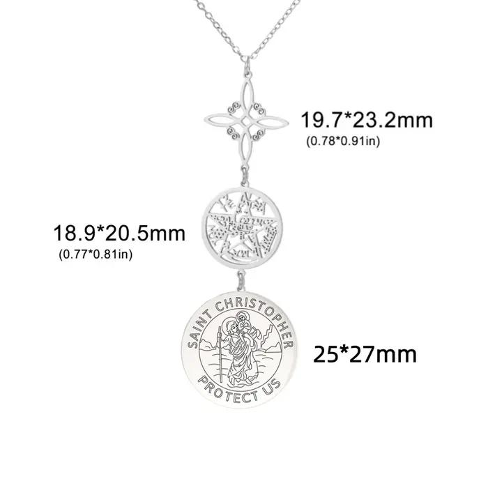 Arcange Saint Raphaël Michael Mary Gabriel médaille pendentif collier Bible anges charme avec téragrammaton bijoux religieux