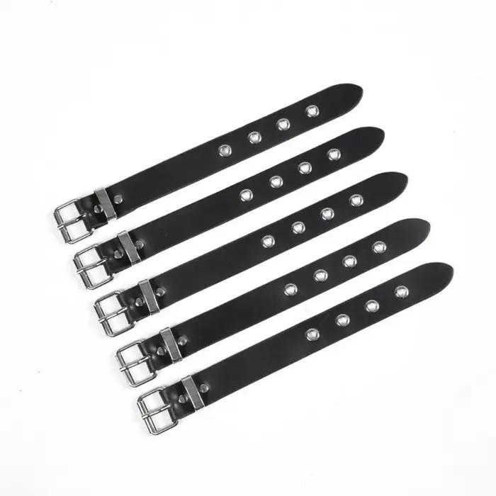 Bracelet à large sangle cuir verrouiller ajustable pour style punk et vintage occasions spéciales
