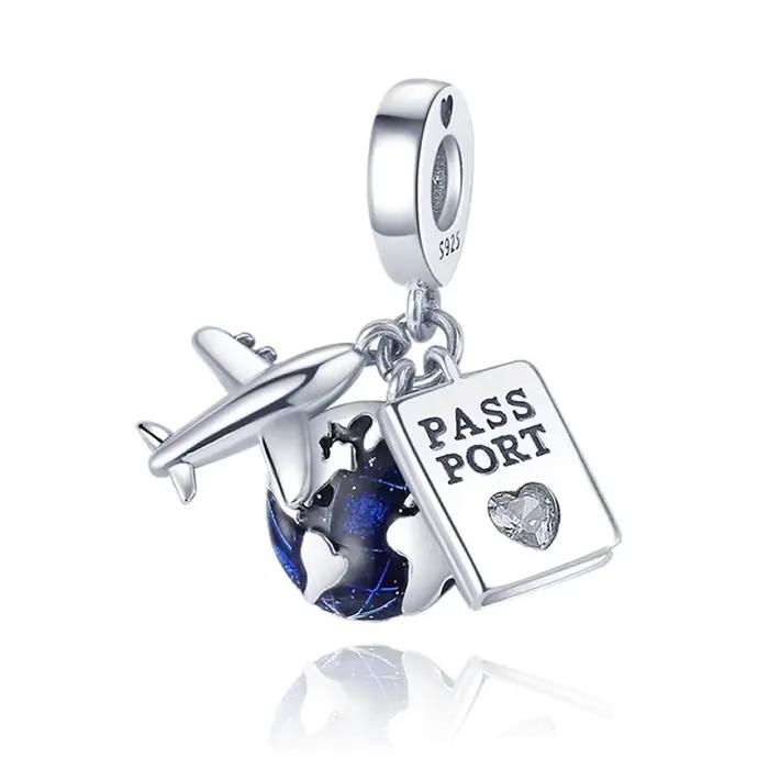 Nouveauté 2026 : Breloque Perle Papillon Rose Lumineux en Argent Sterling 925