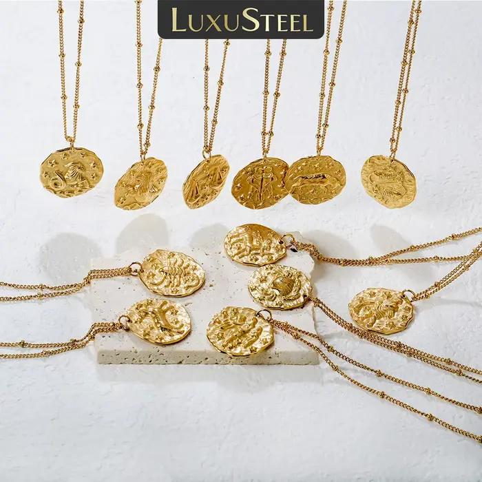 Pendentif de luxe 12 Constellations pour femmes et hommes