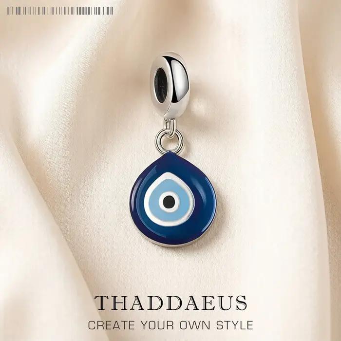 Nazar Eye – pendentif en argent Sterling 925 massif pour femmes, breloque de Protection, bijoux fins
