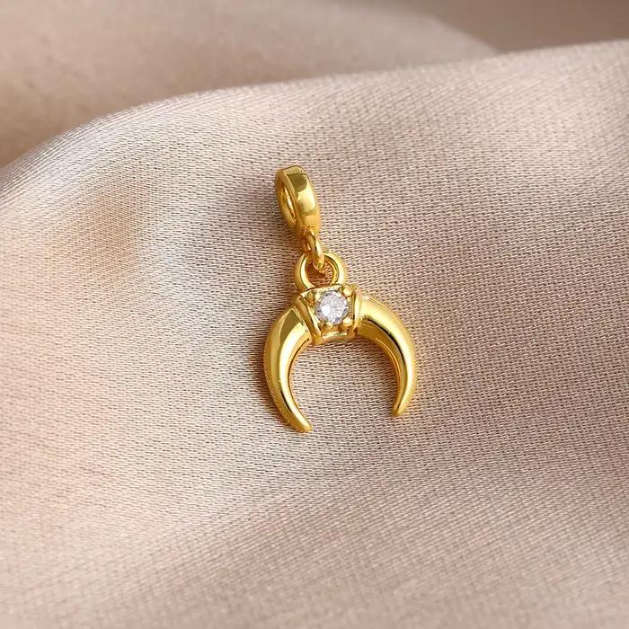 Nouvelle série ME, dents, paume, yeux, ronde, en forme de cœur, pendentif en perle en argent 925, ad