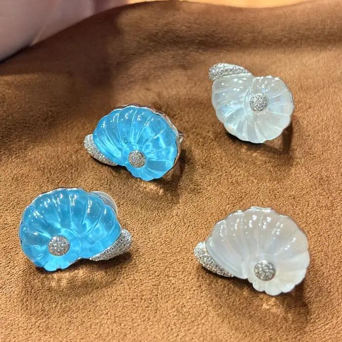 Boucles d'oreilles Bellux populaires en forme de coquillage
