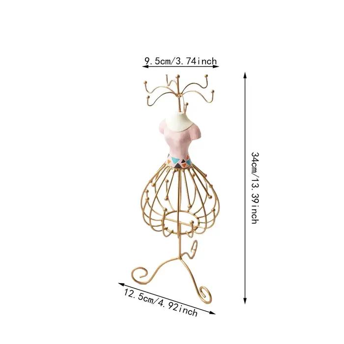 Présentoir à bijoux Princesse en résine et métal pour la décoration intérieure et le rangement élégant bijoux femmes occasions spéciales