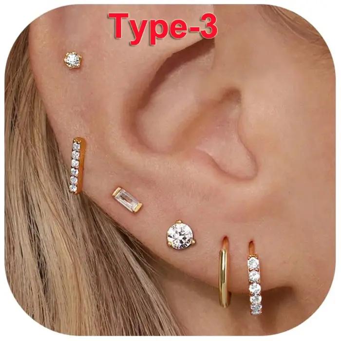Boucles d'oreilles hypoallergéniques en or 14 carats pour femmes