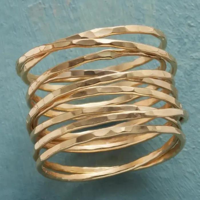 Bague pour femme sculptée à la main style vintage