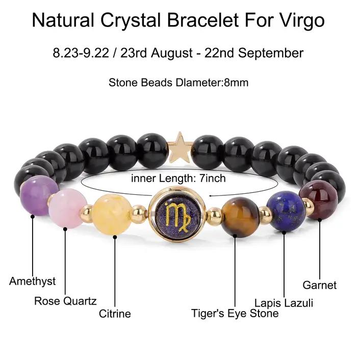 Bracelet en Pierre Naturelle des Signes du Zodiaque