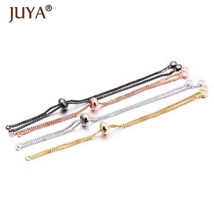 Chaîne réglable en cuivre plaquée or argent noir pour la fabrication de bijoux bracelets DIY occasions spéciales