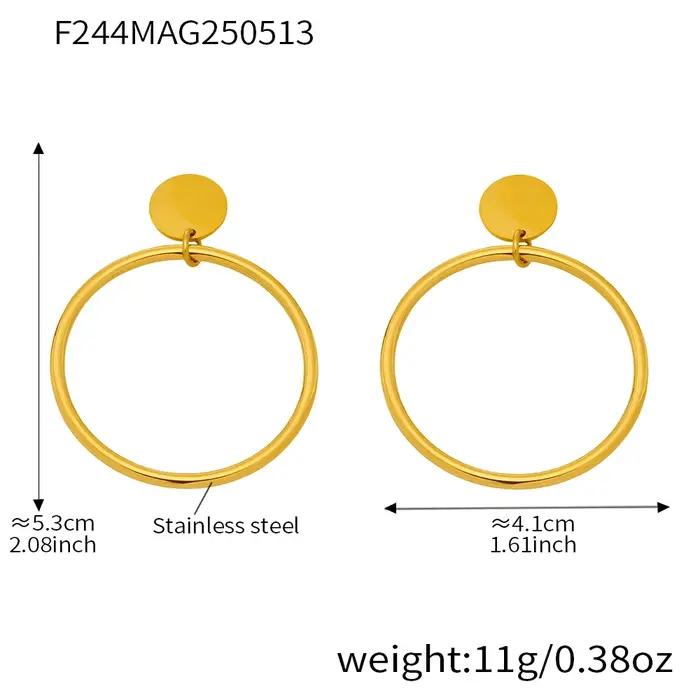 Boucles d'oreilles pendantes en acier inoxydable pour femmes