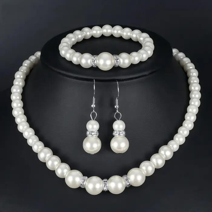 Ensemble de bijoux en Imitation de perles
