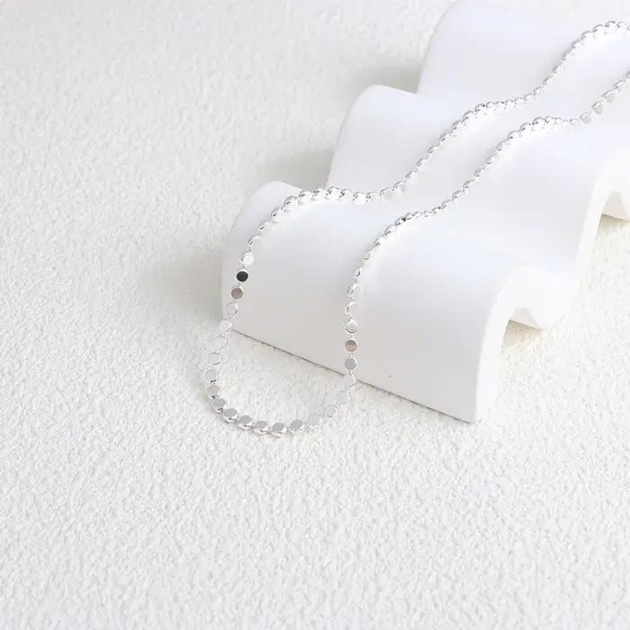 Colliers minimalistes Minar en laiton plaqué or et argent véritable pour femmes
