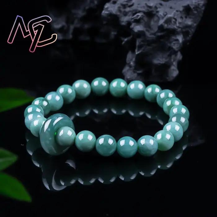 Bracelet en perles de jadéite birmane naturelle