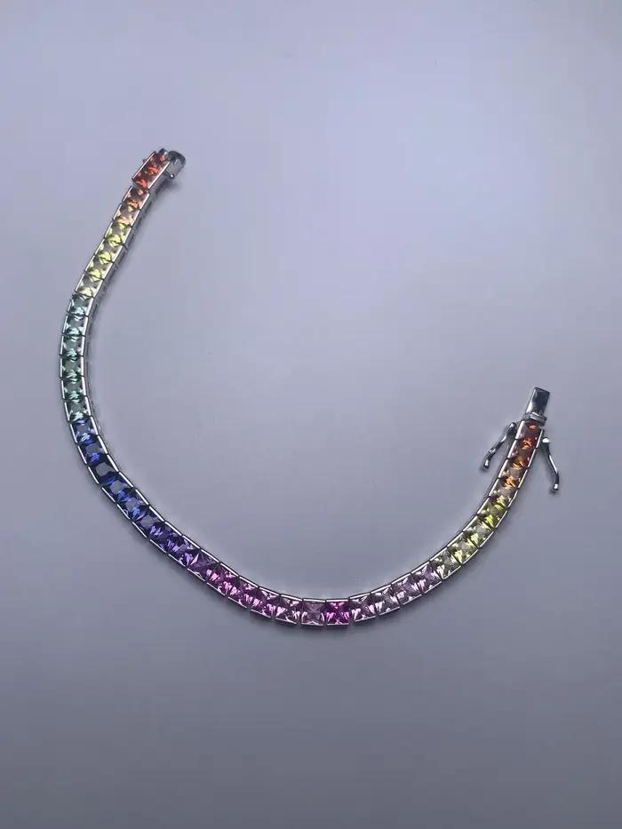 Pirmiana – Bracelet arc-en-ciel en argent S925