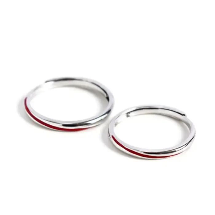 Alliance en argent sterling 925 moderne pour femmes occasions spéciales style unique couple symbole d'amour