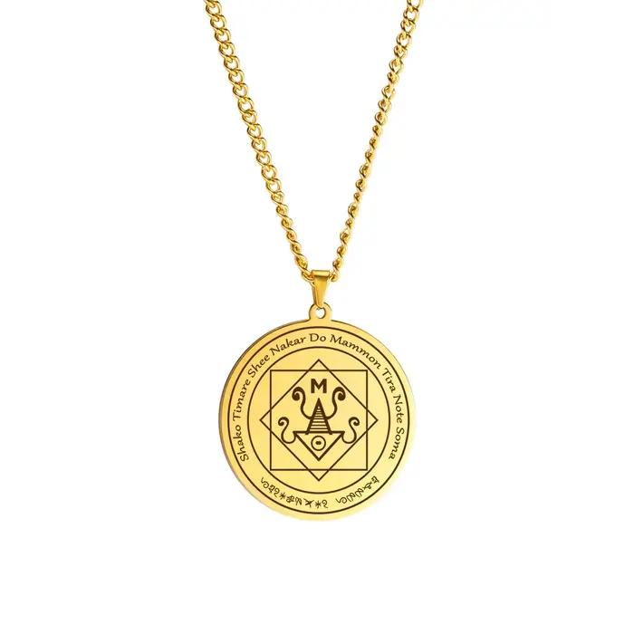 LIKGREAT Mammon collier argent Talisman colliers abondance prospérité