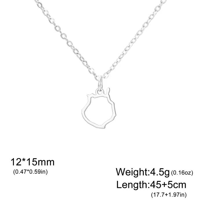 Collier pendentif Gran Canaria en acier inoxydable, breloques en forme de carte des îles Canaries (E