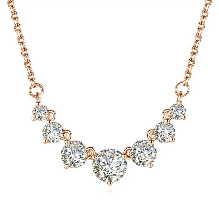 SBeauté 7 Charbon Mosanites Diamond Colliers pour femmes