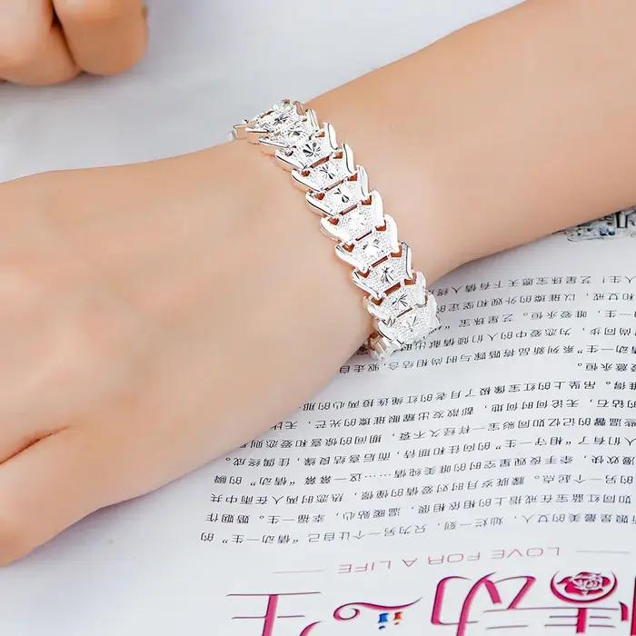 Bracelet en argent Sterling 925 pour hommes et femmes