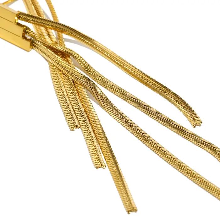 E.B.belle-Boucles d'oreilles à pampilles géométriques étagés pour femmes