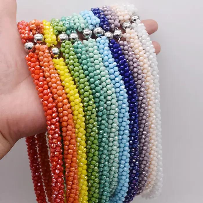Ensemble collier et Bracelet de perles tissées à la mode