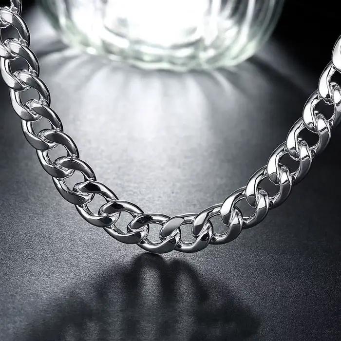 Collier en or 18 carats chaîne figaro classique pour mariage et cérémonies importantes homme femme