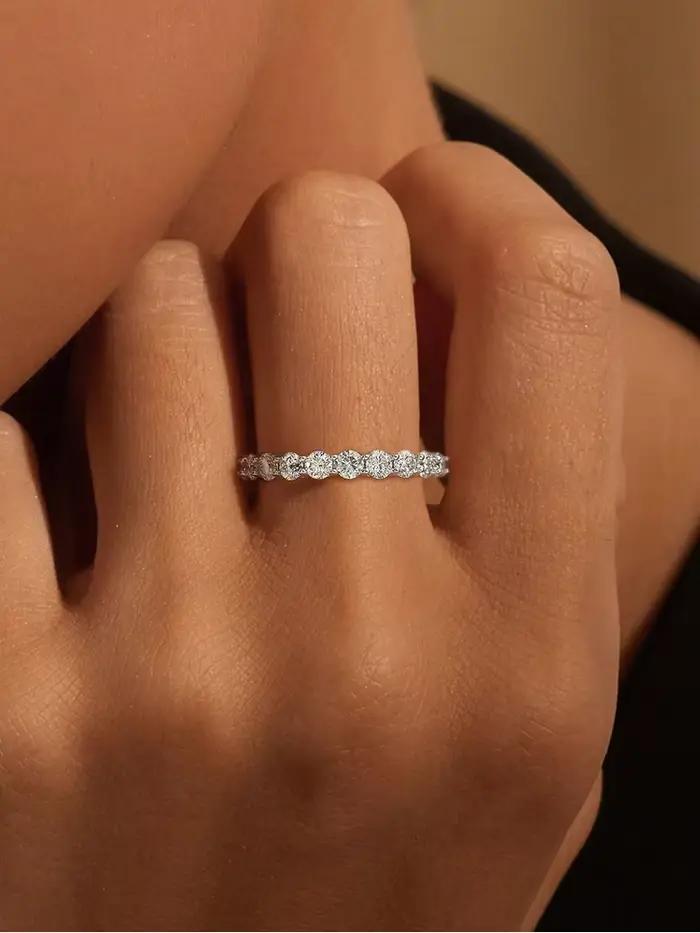 Bague classique en argent Sterling 925 pour femmes