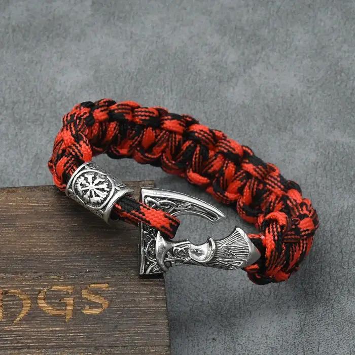 Bracelets en perles Runes Viking Nordiques Trinité pour Hommes