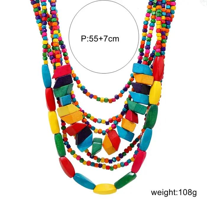 Collier Bavoir Attrayant de Style Boho Multicolore