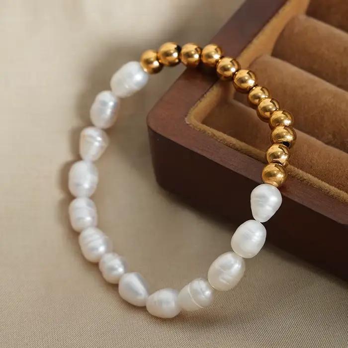 Bracelets en perles d'eau douce pour femmes