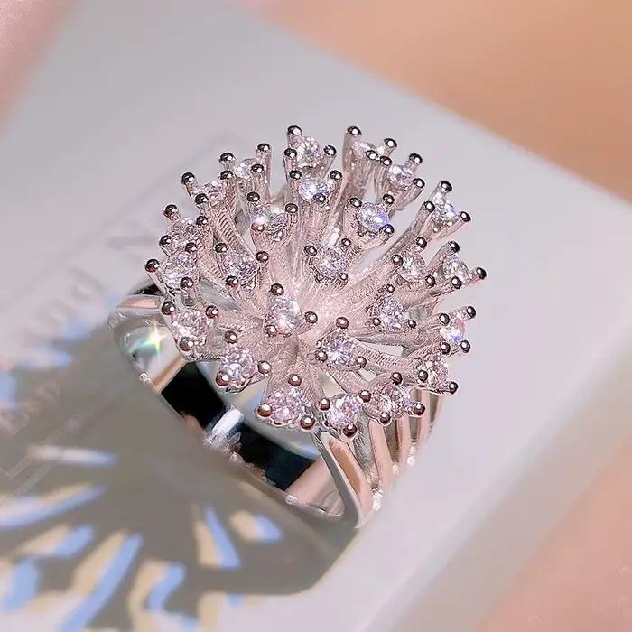 Bague flocon de neige en argent 925 pour femmes