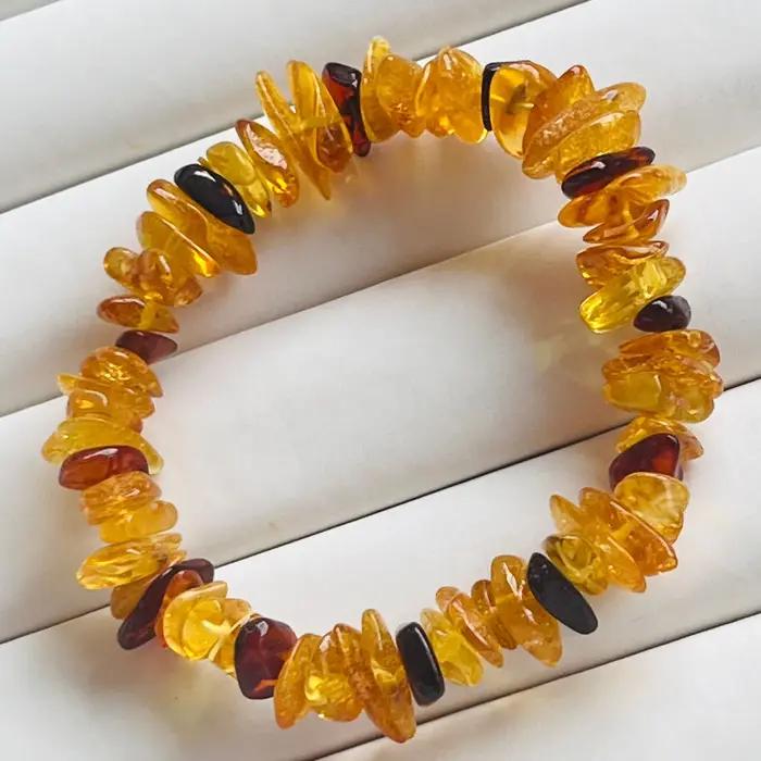 Bracelet d'ambre naturel bijou de guérison fin et élégant pour femmes et hommes occasions spéciales et quotidienne