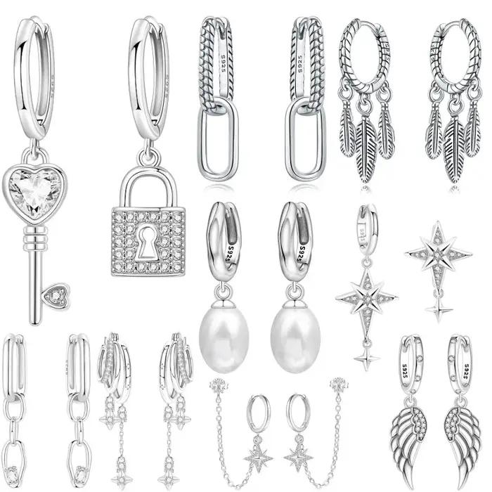 MISEFF 2025 925 clés et serrures en argent Sterling breloques pendentif Eardrop boucles d'oreilles originales bijoux à bricoler soi-même femmes cadeaux d'anniversaire