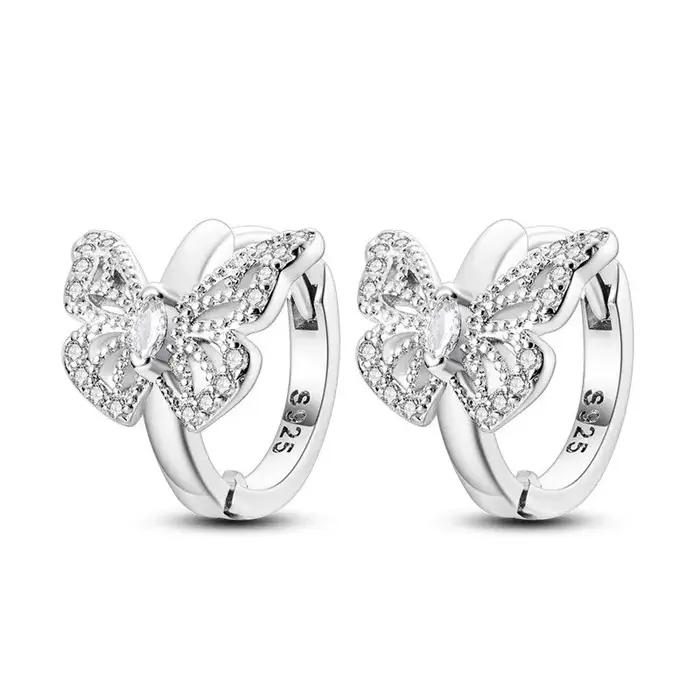 Boucles d'oreilles libellule pour femmes, clous d'oreilles en argent Sterling 925, bijoux à la mode pour fête, mariage, fiançailles, cadeau