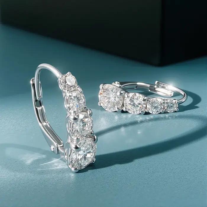 COSYA – boucles d'oreilles en moissanite pour femmes