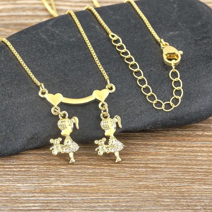 Nidin – collier plaqué or exquis pour maman et fille