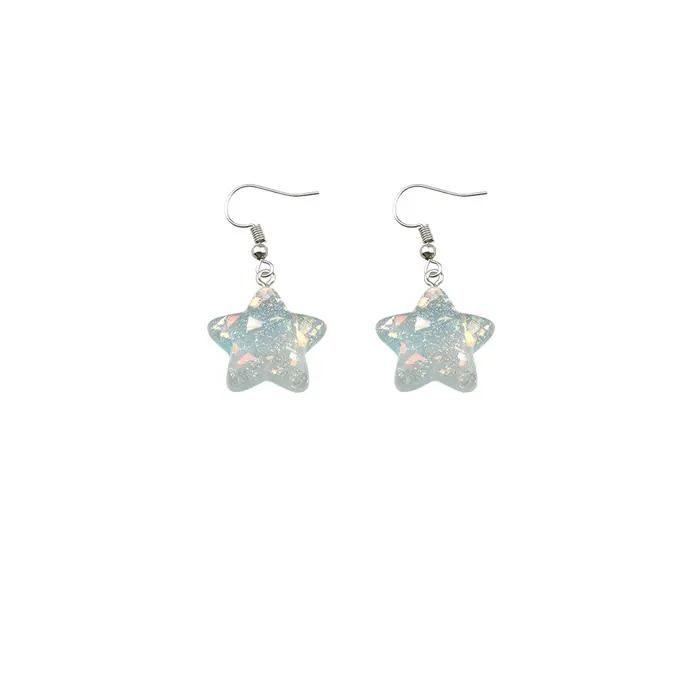 Femmes boucle d'oreille résine étoile boucles d'oreilles Costume Style à la mode enfants fille cadeaux bijoux faits à la main livraison directe en gros
