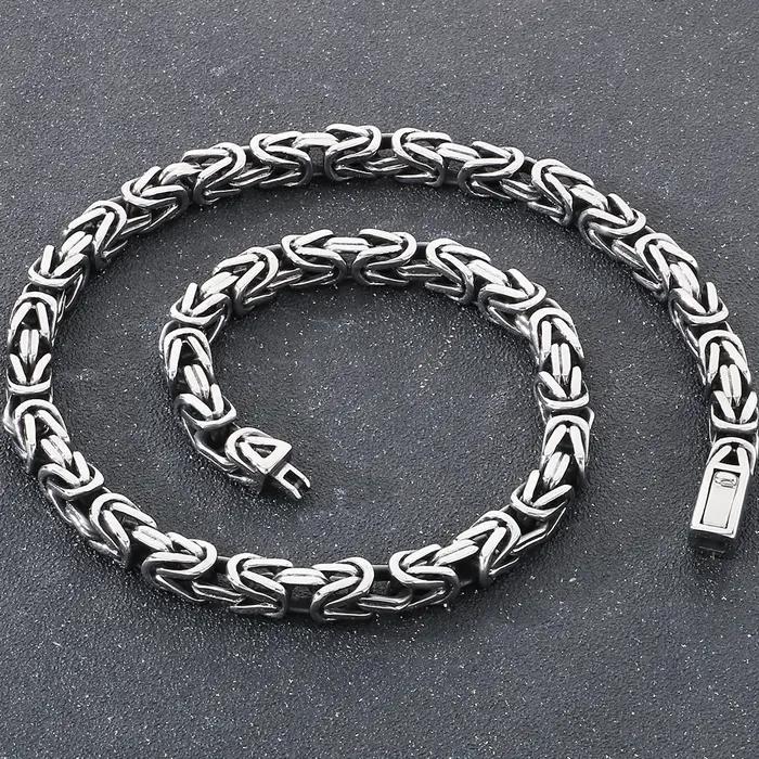 Collier chaîne de 60/63CM de longueur pour homme, chaînes à maillons en acier inoxydable solides de